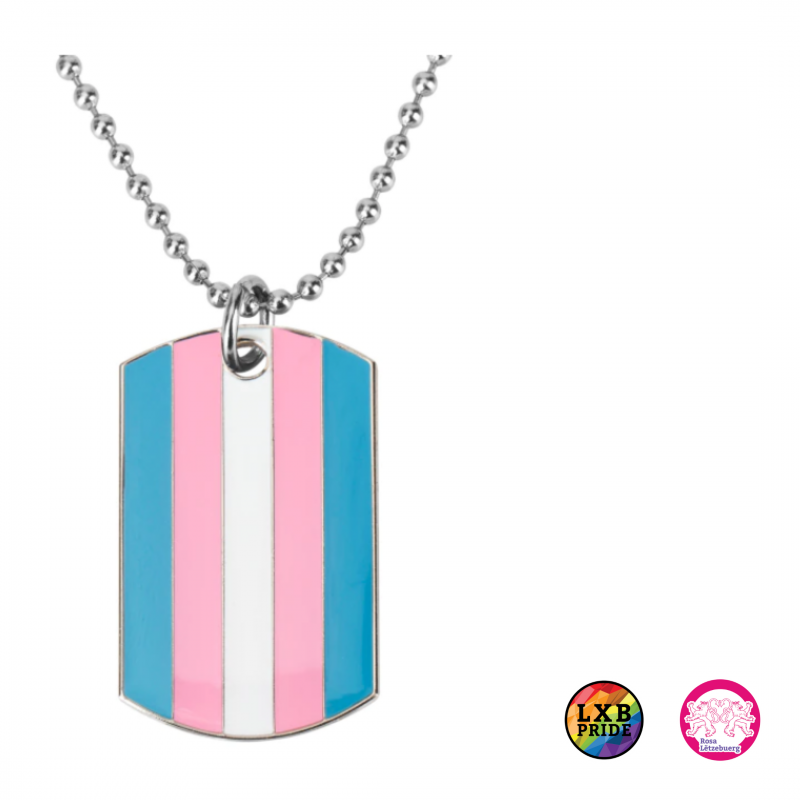 Halskette Angänger "Trans Flag"
